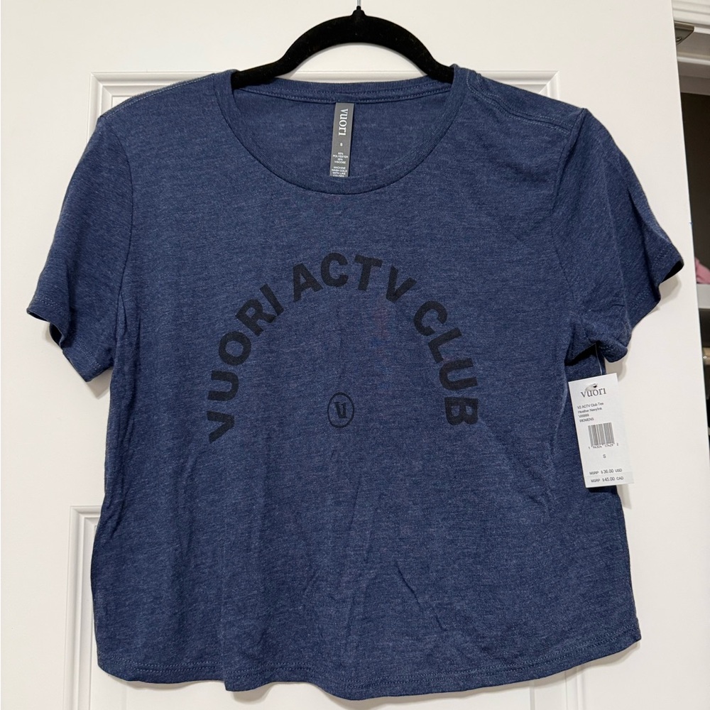 Vuori ACTV Club Tee in Heather Navy
